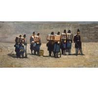HRJUBWREE Célèbre Image sur Toile Graffiti Art Murale Soldats français par Fattori Vintage Impressions sur Toile Pour la Décoration Murale 60x90cm