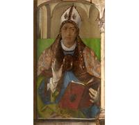 HRJUBWREE Célèbre Peinture D'Art Murale Toile Murale Tableau Ambroise de Milan par Pedro Berruguete Affiche Artistique Pour un Usage Bureautique 60x90cm