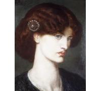 HRJUBWREE Célèbre Peinture D'Art Murale Toile Murale Tableau Béatrice un portrait de Jane Morris par Dante Gabriel Charles Rossetti Affiche Artistique Pour un Usage Bureautique 60x90cm