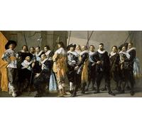 HRJUBWREE Célèbre Peinture D'Art Murale Toile Murale Tableau Compagnie de milice du district Xi sous le commandement du capitaine Reynier Reael par Frans Hals Pour un Usage Bureautique 60x90cm