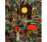 HRJUBWREE Célèbre Peinture D'Art Murale Toile Murale Tableau Coucher de soleil au lever de la lune par Paul Klee Affiche Artistique Pour un Usage Bureautique 60x90cm