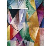 HRJUBWREE Célèbre Peinture D'Art Murale Toile Murale Tableau Étude de fenêtre pour trois fenêtres par Robert Delaunay Affiche Artistique Pour un Usage Bureautique 60x90cm