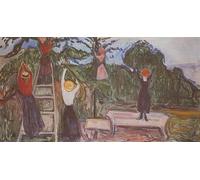 HRJUBWREE Célèbre Peinture D'Art Murale Toile Murale Tableau Fille à la moisson par Edvard Munch Affiche Artistique Pour un Usage Bureautique 60x90cm