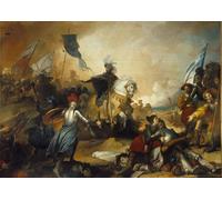 HRJUBWREE Célèbre Peinture D'Art Murale Toile Murale Tableau Guerres d'Italie Bataille de Marignan par Evariste Affiche Artistique Pour un Usage Bureautique 60x90cm