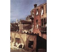 HRJUBWREE Célèbre Peinture D'Art Murale Toile Murale Tableau la cour du tailleur de pierre Canaletto Affiche Artistique Pour un Usage Bureautique 60x90cm