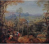 HRJUBWREE Célèbre Peinture D'Art Murale Toile Murale Tableau la Pie sur la potence de Pieter Bruegel l'Ancien Affiche Artistique Pour un Usage Bureautique 60x90cm
