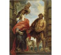 HRJUBWREE Célèbre Peinture D'Art Murale Toile Murale Tableau les deux Saints Jean d'Anthony Van Dyck Affiche Artistique Pour un Usage Bureautique 60x90cm