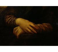 HRJUBWREE Célèbre Peinture D'Art Murale Toile Murale Tableau Mona Lisa Détail de ses mains par Léonard de Vinci Affiche Artistique Pour un Usage Bureautique 60x90cm