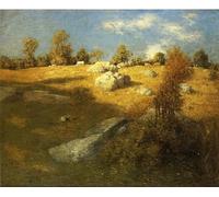 HRJUBWREE Célèbre Peinture D'Art Murale Toile Murale Tableau Pâturage des hautes terres par Julian Alden Weir Affiche Artistique Pour un Usage Bureautique 60x90cm