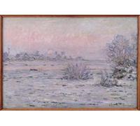 HRJUBWREE Célèbre Peinture D'Art Murale Toile Murale Tableau Paysage enneigé au crépuscule par Claude Monet Affiche Artistique Pour un Usage Bureautique 60x90cm