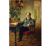 HRJUBWREE Célèbre Peinture D'Art Murale Toile Murale Tableau Portrait d'Alexandre Nikolaïevitch Golitsyne par Karl Pavlovich Bryullov Affiche Artistique Pour un Usage Bureautique 60x90cm