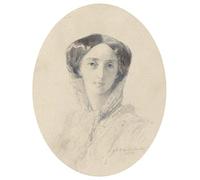 HRJUBWREE Célèbre Peinture D'Art Murale Toile Murale Tableau Portrait de la grande duchesse Olga Nikolaevna de Russie par Xaver Winterhalter Affiche Artistique Pour un Usage Bureautique 60x90cm