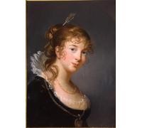 HRJUBWREE Célèbre Peinture D'Art Murale Toile Murale Tableau Portrait de Louisa Princesse Radziwill par Elisabeth Louise Vigée Lebrun Affiche Artistique Pour un Usage Bureautique 60x90cm