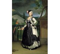 HRJUBWREE Célèbre Peinture D'Art Murale Toile Murale Tableau Portrait d'Isabel Parreno Arce d'Alarcon et Valdes par Anton Raphael Mengs Affiche Artistique Pour un Usage Bureautique 60x90cm