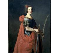 HRJUBWREE Célèbre Peinture D'Art Murale Toile Murale Tableau Sainte Catherine d'Alexandrie par Francisco De Zurbaran Affiche Artistique Pour un Usage Bureautique 60x90cm