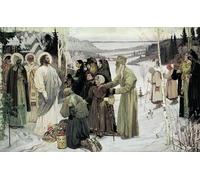 HRJUBWREE Célèbre Peinture D'Art Murale Toile Murale Tableau Sainte Russie de Mikhail Nesterov Affiche Artistique Pour un Usage Bureautique 60x90cm