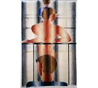 HRJUBWREE Célèbre Peinture D'Art Murale Toile Murale Tableau Scène de garde-corps par Oskar Schlemmer Affiche Artistique Pour un Usage Bureautique 60x90cm