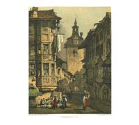HRJUBWREE Célèbre Peinture D'Art Murale Toile Murale Tableau Schaffhouse de Samuel Prout Affiche Artistique Pour un Usage Bureautique 60x90cm
