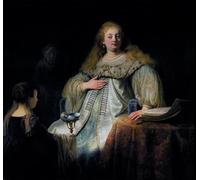 HRJUBWREE Célèbre Peinture D'Art Murale Toile Murale Tableau Sophonisbe reçoit la coupe de poison de Rembrandt Van Rijn Affiche Artistique Pour un Usage Bureautique 60x90cm
