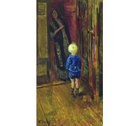 HRJUBWREE Célèbre Peinture D'Art Murale Toile Murale Tableau un pieux mensonge de Christian Krohg Affiche Artistique Pour un Usage Bureautique 60x90cm