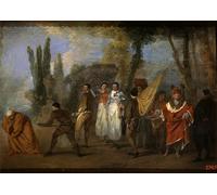 HRJUBWREE Célèbre Peinture D'Art Murale Toile Murale Tableau une satire des médecins de Jean Antoine Watteau Affiche Artistique Pour un Usage Bureautique 60x90cm