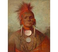 HRJUBWREE Célèbre Peinture D'Art Murale Toile Murale Tableau Voir Non Ty a an Iowa Medicine Man de George Catlin Affiche Artistique Pour un Usage Bureautique 60x90cm