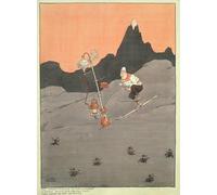 HRJUBWREE De Célèbres Tableaux Toile Murale Tableaux Peinture Murale Nordique Des hivers verts en Suisse un appareil simple par William Heath Robinson Pour la Décoration de la Chambre 60x90cm