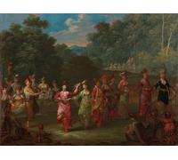 HRJUBWREE De Célèbres Tableaux Toile Murale Tableaux Peinture Murale Nordique Famous Painting by Jean Baptiste Vanmour Impression Affiche Pour la Décoration de la Chambre 60x90cm