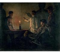 HRJUBWREE De Célèbres Tableaux Toile Murale Tableaux Peinture Murale Nordique Interrogatoire d'un déserteur par Vasili Vasilievich Vereshchagin Pour la Décoration de la Chambre 60x90cm