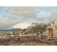 HRJUBWREE De Célèbres Tableaux Toile Murale Tableaux Peinture Murale Nordique la Salle du Grand Temple des Mystères Eleusis par Fulleylove Impression Affiche Pour la Décoration de la Chambre 60x90cm