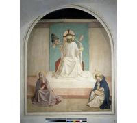 HRJUBWREE De Célèbres Tableaux Toile Murale Tableaux Peinture Murale Nordique Le Christ gifle avec la Vierge et Saint Jérôme Fresque de Fra Angelico Pour la Décoration de la Chambre 60x90cm