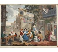 HRJUBWREE De Célèbres Tableaux Toile Murale Tableaux Peinture Murale Nordique l'élection Ii solliciter des votes par William Hogarth Impression Affiche Pour la Décoration de la Chambre 60x90cm