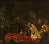 HRJUBWREE De Célèbres Tableaux Toile Murale Tableaux Peinture Murale Nordique l'idolâtrie du roi par un artiste célèbre Impression Affiche Pour la Décoration de la Chambre 60x90cm
