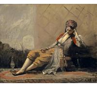 HRJUBWREE De Célèbres Tableaux Toile Murale Tableaux Peinture Murale Nordique Odalisque de Jean Baptiste Camille Corot Impression Affiche Pour la Décoration de la Chambre 60x90cm