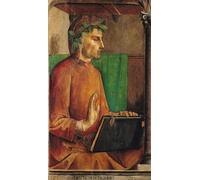 HRJUBWREE De Célèbres Tableaux Toile Murale Tableaux Peinture Murale Nordique Portrait de Dante Alighieri par Joos Van Gent Impression Affiche Pour la Décoration de la Chambre 60x90cm