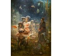HRJUBWREE De Célèbres Tableaux Toile Murale Tableaux Peinture Murale Nordique Sadko dans le royaume sous-marin par Ilya Efimovich Repin Impression Affiche Pour la Décoration de la Chambre 60x90cm