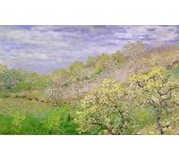HRJUBWREE Portrait Tableaux Imprimer Affiche Murale D'Art L'Image Arbres en fleurs de Claude Monet Vintage Impressions sur Toile Décorations Pour la Maison 60x90cm