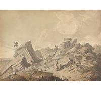 HRJUBWREE Portrait Tableaux Imprimer Affiche Murale D'Art L'Image Brimham Crags par un artiste célèbre Vintage Impressions sur Toile Décorations Pour la Maison 60x90cm