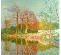 HRJUBWREE Portrait Tableaux Imprimer Affiche Murale D'Art L'Image Châtaignier au soleil du soir par Emile Claus Vintage Impressions sur Toile Décorations Pour la Maison 60x90cm