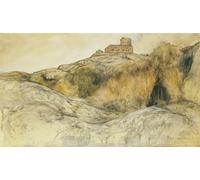 HRJUBWREE Portrait Tableaux Imprimer Affiche Murale D'Art L'Image Château de Marstrand Marstrands Fastning, par Carl Larsson Vintage Impressions sur Toile Décorations Pour la Maison 60x90cm