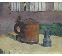 HRJUBWREE Portrait Tableaux Imprimer Affiche Murale D'Art L'Image Chope en bois et pichet en métal par Paul Gauguin Vintage Impressions sur Toile Décorations Pour la Maison 60x90cm