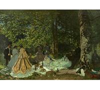 HRJUBWREE Portrait Tableaux Imprimer Affiche Murale D'Art L'Image Déjeuner sur l'herbe de Claude Monet Vintage Impressions sur Toile Décorations Pour la Maison 60x90cm