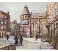 HRJUBWREE Portrait Tableaux Imprimer Affiche Murale D'Art L'Image Église du Temple par Fulleylove Vintage Impressions sur Toile Décorations Pour la Maison 60x90cm