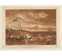 HRJUBWREE Portrait Tableaux Imprimer Affiche Murale D'Art L'Image Inverary Castle and Town Scotland Livre d'études par Mallord William Turner Décorations Pour la Maison 60x90cm