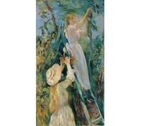 HRJUBWREE Portrait Tableaux Imprimer Affiche Murale D'Art L'Image la cueilleur de cerises de Berthe Morisot Vintage Impressions sur Toile Décorations Pour la Maison 60x90cm