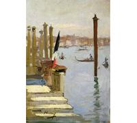 HRJUBWREE Portrait Tableaux Imprimer Affiche Murale D'Art L'Image le Grand Canal du Consulat de France par Lavery Vintage Impressions sur Toile Décorations Pour la Maison 60x90cm