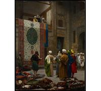 HRJUBWREE Portrait Tableaux Imprimer Affiche Murale D'Art L'Image Le marchand de tapis de Jean Léon Gérôme Vintage Impressions sur Toile Décorations Pour la Maison 60x90cm