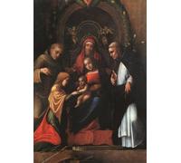 HRJUBWREE Portrait Tableaux Imprimer Affiche Murale D'Art L'Image le mariage mystique de Sainte Catherine Corrège Vintage Impressions sur Toile Décorations Pour la Maison 60x90cm