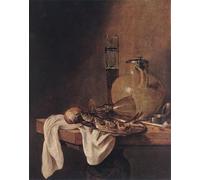 HRJUBWREE Portrait Tableaux Imprimer Affiche Murale D'Art L'Image le petit déjeuner Abraham Van Beyeren Vintage Impressions sur Toile Décorations Pour la Maison 60x90cm