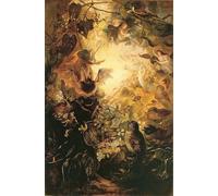 HRJUBWREE Portrait Tableaux Imprimer Affiche Murale D'Art L'Image le repaire des fées de Florence Vernon Vintage Impressions sur Toile Décorations Pour la Maison 60x90cm